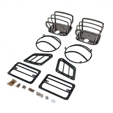 protection de feu kit noire Chrome, 97-06 Jeep Wrangler