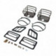 protection de feu kit noire Chrome, 97-06 Jeep Wrangler