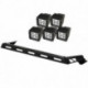 barre de fixation longue portee sur capot, 5 Cube LEDs, 07-17 Wrangler