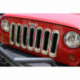 insert de grille de calandre chrome, 07-18 Jeep Wrangler JK