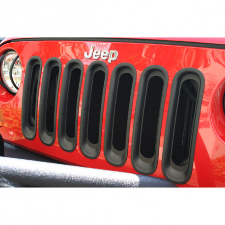 insert de grille de calandre noir, 07-17 Jeep Wrangler