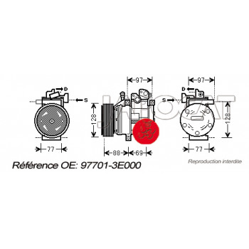 COMPRESSEUR de Climatisation KIA SORENTO
