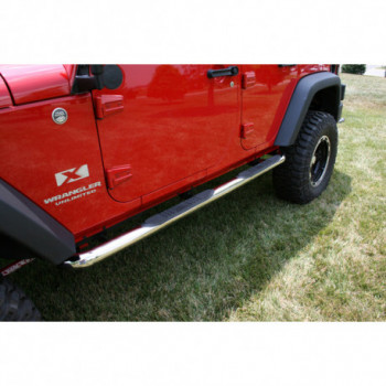 marche pied inox 75mm, 07-18 Jeep Wrangler JK-U (4 portes)