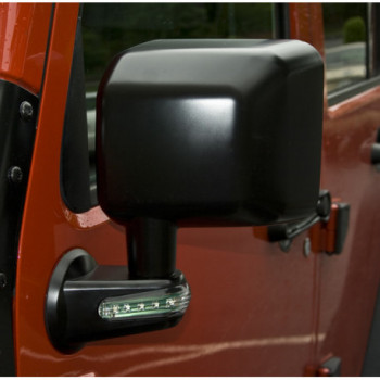 retroviseur gauche noir a/ LED Signals, 07-17 Jeep Wrangler