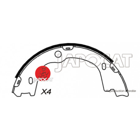 MACHOIRES de FREIN à MAIN (jeu de 4) HYUNDAI IX55