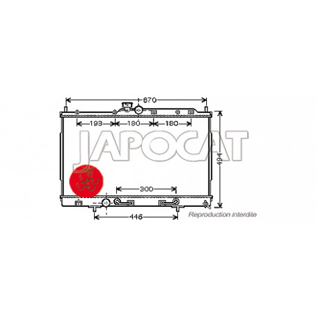 RADIATEUR de Refroidissement 2.0L 03-06 MITSUBISHI OUTLANDER