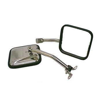 retroviseur inox kit CJ style, 87-95 YJ