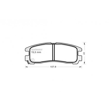 PLAQUETTES de FREIN Arrière MITSUBISHI PAJERO PININ 00-07