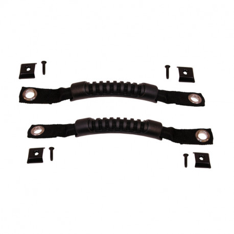 poignee de porte interieur noire kit, 76-95 Jeep CJ7 CJ8 & Wrangler YJ