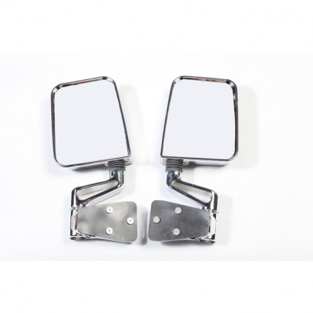 retroviseur chrome double vision kit, 87-02 Jeep Wrangler YJ TJ