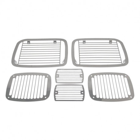 grille de protection de feu inox KIT, 87-95 Jeep Wrangler YJ