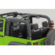 housse d'arceau Polyester noire, 07-18 Jeep Wrangler JK 2 portes