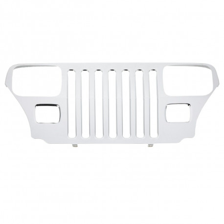 grille applique de calandre INOX, 87-95 Jeep Wrangler YJ