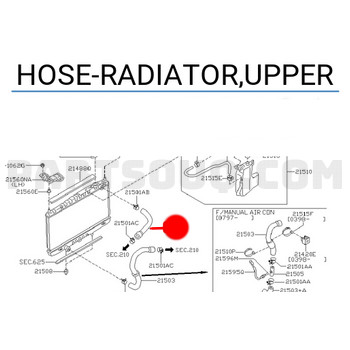 DURITE Supérieure de Radiateur 2.5TD NAVARA D22 (1998-2002)