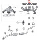 joint de collecteur echappement 4.0L, 87-90 Jeep Cherokee XJ