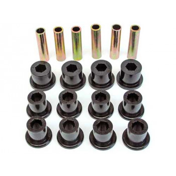 silentbloc de lame de ressort AV ou AR noir KIT, 87-96 Jeep Wrangler YJ