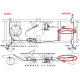 flexible de frein central arriere, 41-71 Jeep Willys MB M38 M38A1 CJ2A CJ3A CJ3B CJ5 CJ6 & Hotchkiss M201