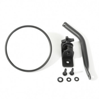 retroviseur noir rond kit, 97-17 TJ JK