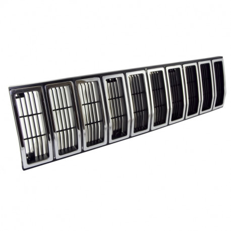 grille de calandre noire et chrome, 84-90 Jeep Cherokee XJ