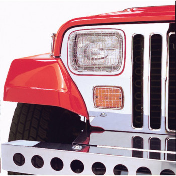 grille de protection INOX kit 6 pieces, 87-95 Jeep Wrangler YJ