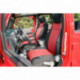 housse de siege avant neoprene noire & rouge, 11-18 Jeep Wrangler JK