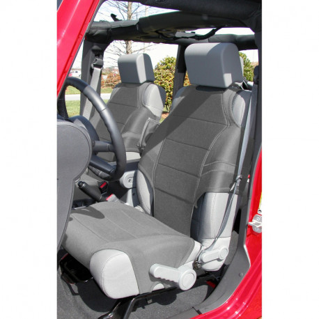 housse de siege avant neoprene grise, 07-22 Jeep Wrangler JK JL