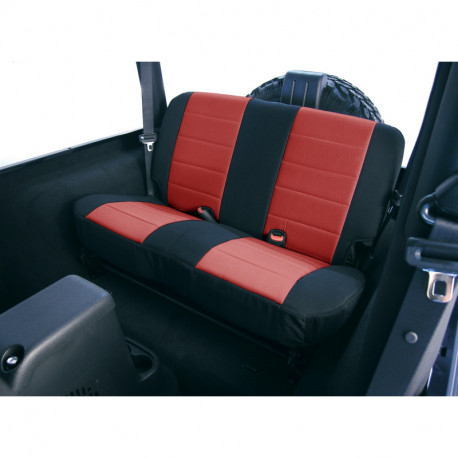 housse de siege arriere neoprene rouge, 80-95 CJ & Wrangler