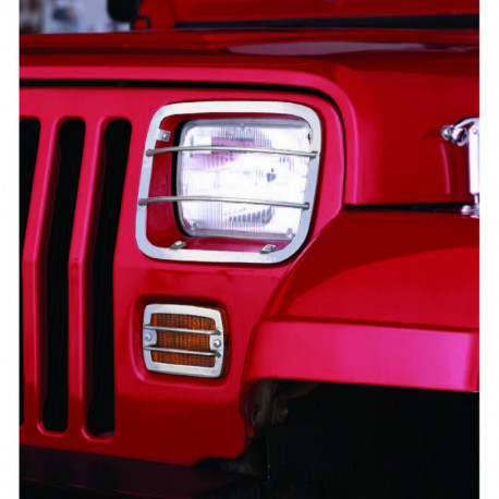 grille de protection avant inox KIT, 87-95 Jeep Wrangler YJ