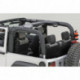 housse d'arceau Vinyl noire, 07-18 Jeep Wrangler JK 2 portes