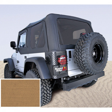 capote remplacement marron spice a/vitres teintées a/fenetres, 97-02 Jeep Wrangler TJ