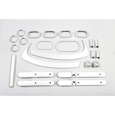 enjoliveur baguette argent kit 07-10 Wrangler Unl JK