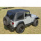 XHD Sailcoth capote de remplacement s/arceau noire, 97-06 Jeep TJ