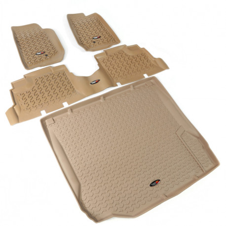 tapis marron complet kit, 07-10 Jeep Wrangler JK 4 portes