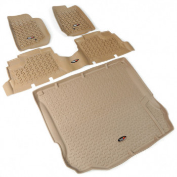 tapis marron complet kit, 11-17 Jeep Wrangler Jk 4 portes