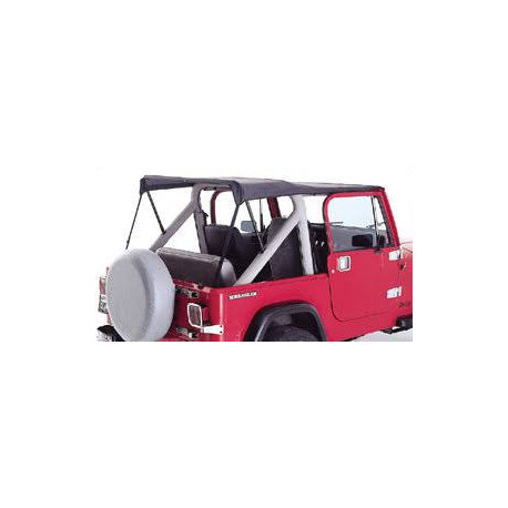 capote bikini grise longue, 76-91 Jeep CJ7 & Wrangler YJ