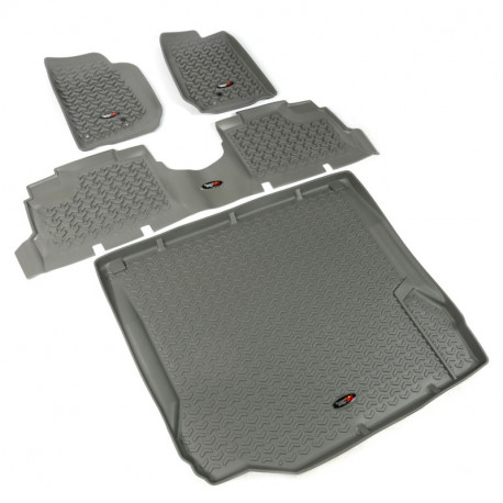 tapis gris complet kit, 07-10 jeep Wrangler JK 4 portes