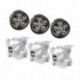 fixation en X large et lampe LED Kit Silver, 3-Pc.