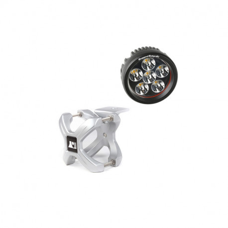 fixation en X petit et lampe LED Kit, Silver, 1-Pc.