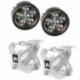 fixation en X petit et lampe LED Kit, Silver, 2-Pc.